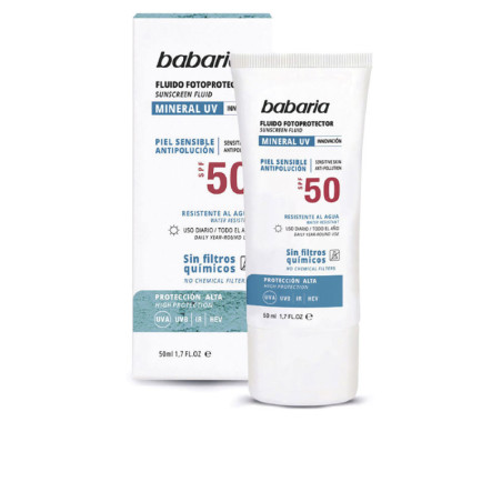 SOLAR MINERAL UV fluido facil fotoprotector SPF50 50 ml by BABARIA for Woman
