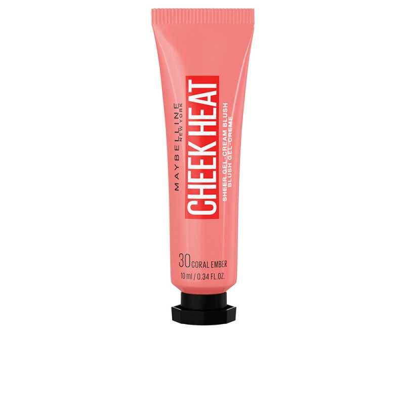 CHEEK HEAT sheer gel cream blush 30 coral ember by MAYBELLINE for Unisex CHEEK HEAT sheer gel cream blush 30 coral ember by MAYBELLINE for Unisex