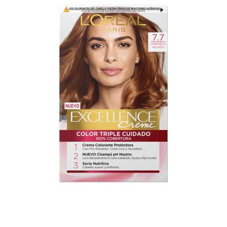 EXCELLENCE creme tinte 77 caramelo helado 192 ml by L OREAL PARIS for Unisex