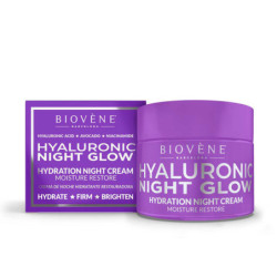 HYALURONIC NIGHT GLOW hydration night cream moisture restore 50 ml by BIOVÈNE for Woman
