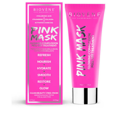 PINK MASK glowing complexion peel-off treatment 75 ml by BIOVÈNE for Woman