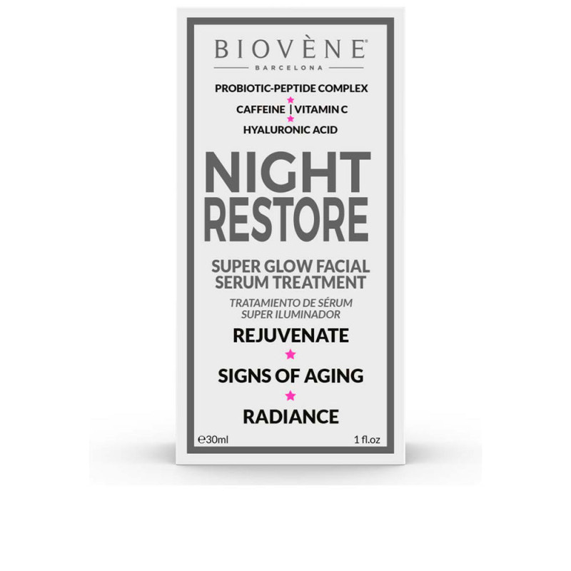 NIGHT RESTORE super glow facial serum treatment 30 ml by BIOVÈNE for Woman