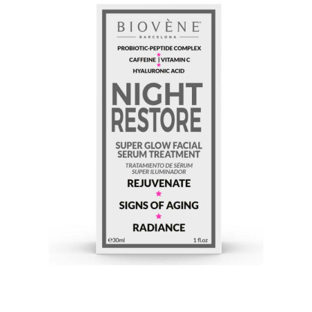 NIGHT RESTORE super glow facial serum treatment 30 ml by BIOVÈNE for Woman