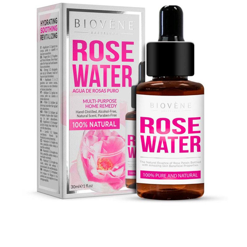 ROSE WATER PURE AND NATURAL multi-purpose home remedy 30 ml by BIOVÈNE for Woman