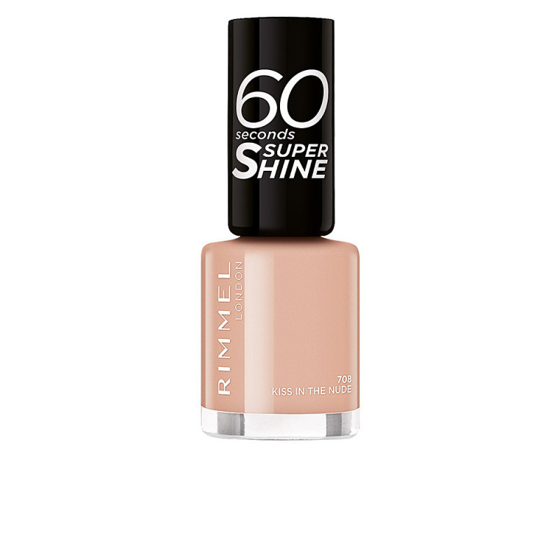 60 SECONDS SUPER SHINE esmalte de unas 708 kiss in the nude 8 ml by RIMMEL LONDON for Unisex