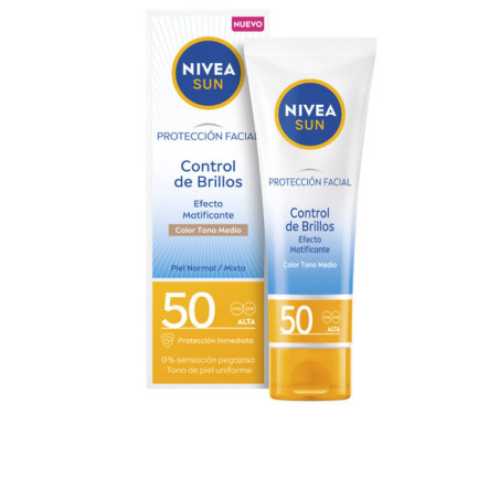 SUN CONTROL BRILLOS facial matificante medio SPF50 40 ml by NIVEA for Unisex