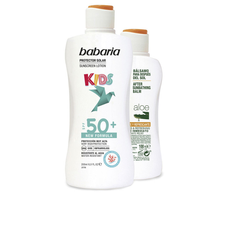 SOLAR INFANTIL SPF50+ LECHE LOTE 2 pz by BABARIA for Unisex