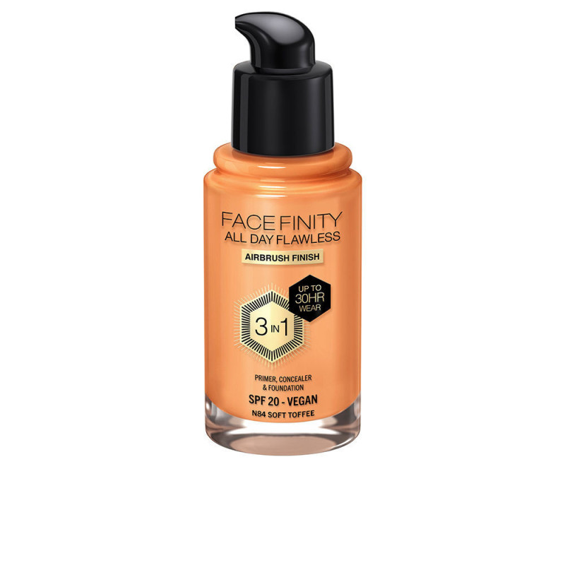 FACEFINITY ALL DAY FLAWLESS 3 IN 1 foundation N84 soft toffee 30 ml by MAX FACTOR for Unisex
