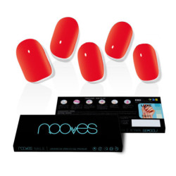 LAMINAS DE UNAS DE GEL crimson red premium luxe solid rojo 20 u by NOOVES for Woman
