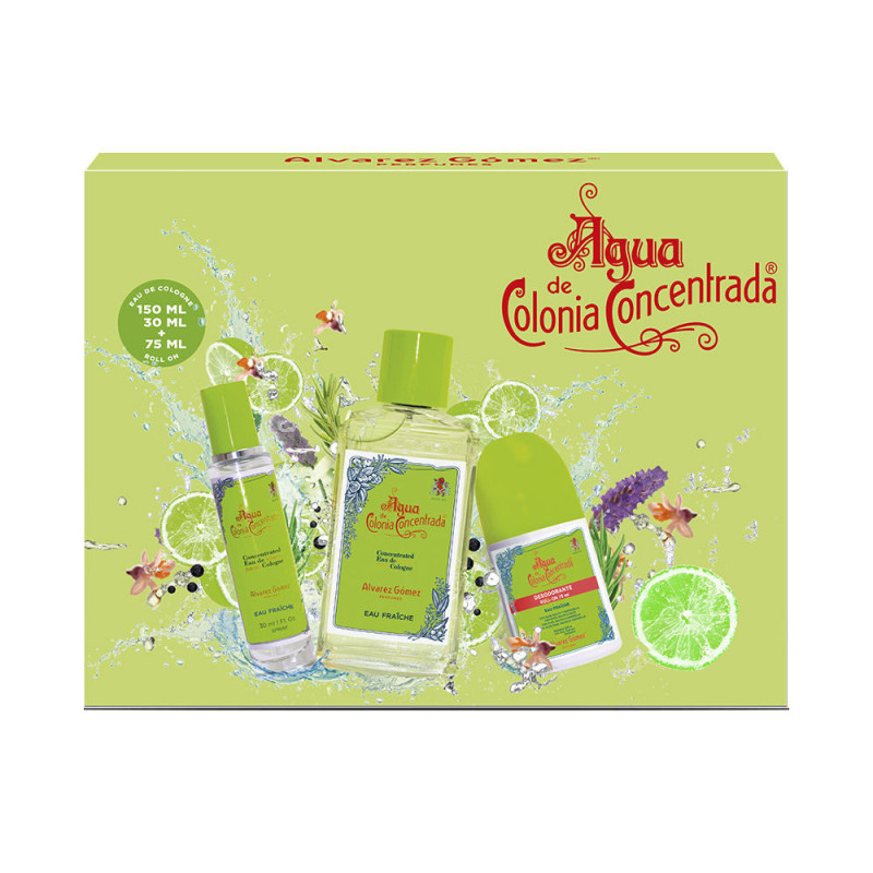 AGUA DE COLONIA CONCENTRADA EAU FRAICHE LOTE 3 pz by ALVAREZ GOMEZ for Unisex