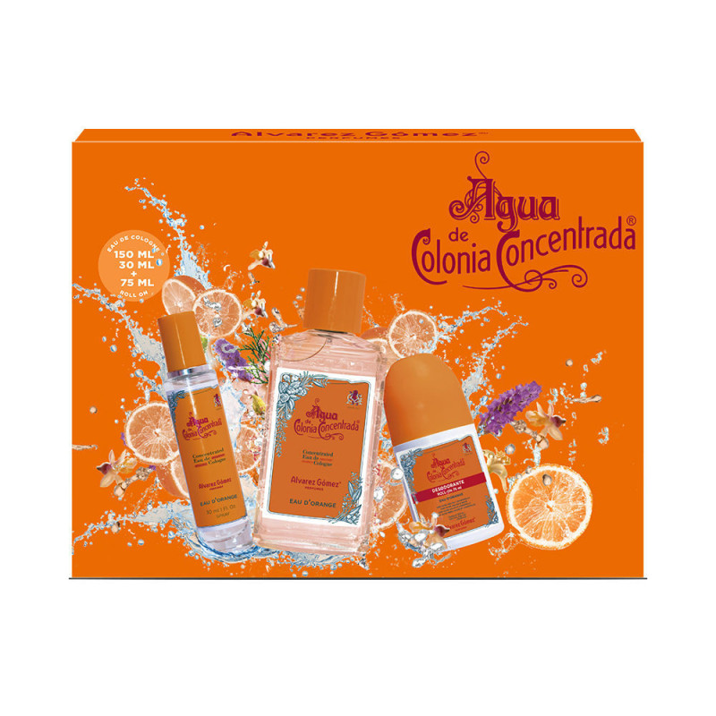 AGUA DE COLONIA CONCENTRADA D'ORANGE LOTE 3 pz by ALVAREZ GOMEZ for Unisex