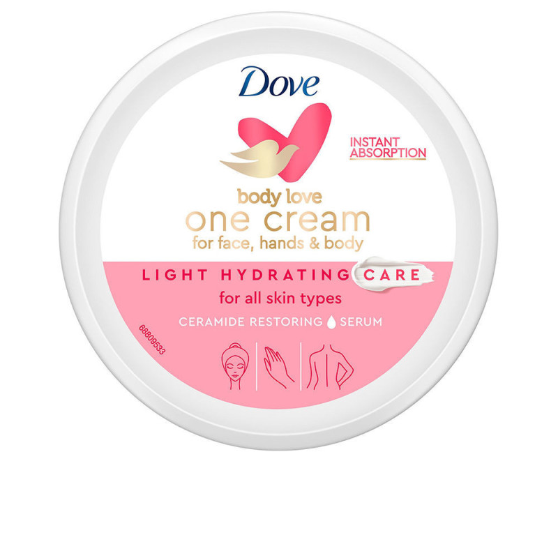 LIGHT HYDRATING CREAM cara cuerpo y manos 250 ml by DOVE for Woman