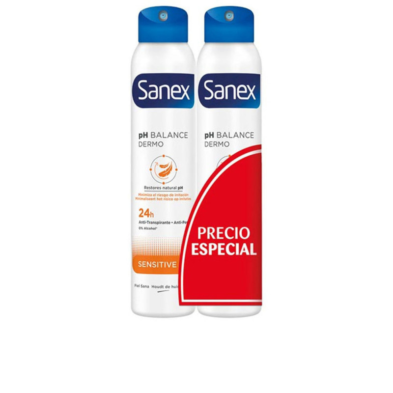 DERMO SENSITIVE desodorante vaporizador dúo 2 x 200 ml by SANEX for Unisex