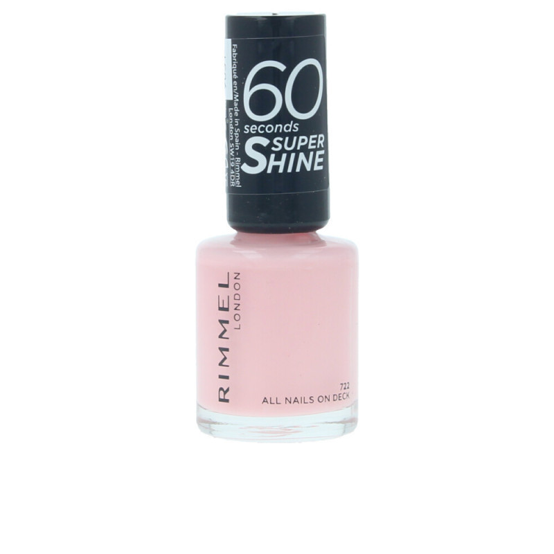 60 SECONDS SUPER SHINE esmalte de unas 722 all nails on deck 8 ml by RIMMEL LONDON for Unisex