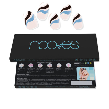 LAMINAS DE UNAS DE GEL flowing stream premium glam Art Design 20 u by NOOVES for Woman