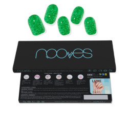 LAMINAS DE UNAS DE GEL jade glitter glam glitter verde 20 u by NOOVES for Woman