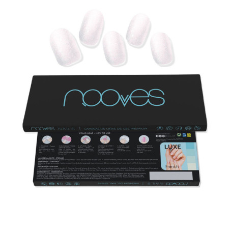 LAMINAS DE UNAS DE GEL perle premium luxe cat perlada blanco 20 u by NOOVES for Woman