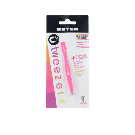 PINZA depilar magnetica punta recta fucsia 1 u by BETER for Unisex