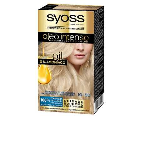 OLEO INTENSE tinte sin amoniaco 1050 rubio claro ceniza 5 pz by SYOSS for Woman