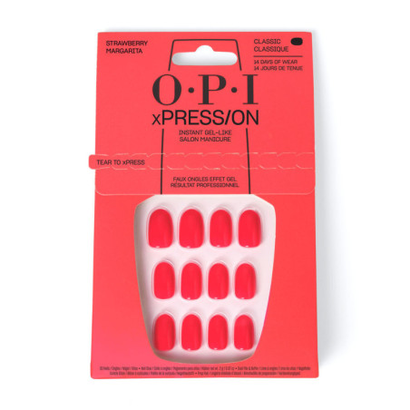 OPI xPRESS ON Unas Artificiales Tonos Iconicos Strawberry Margarita 30 u by OPI for Unisex