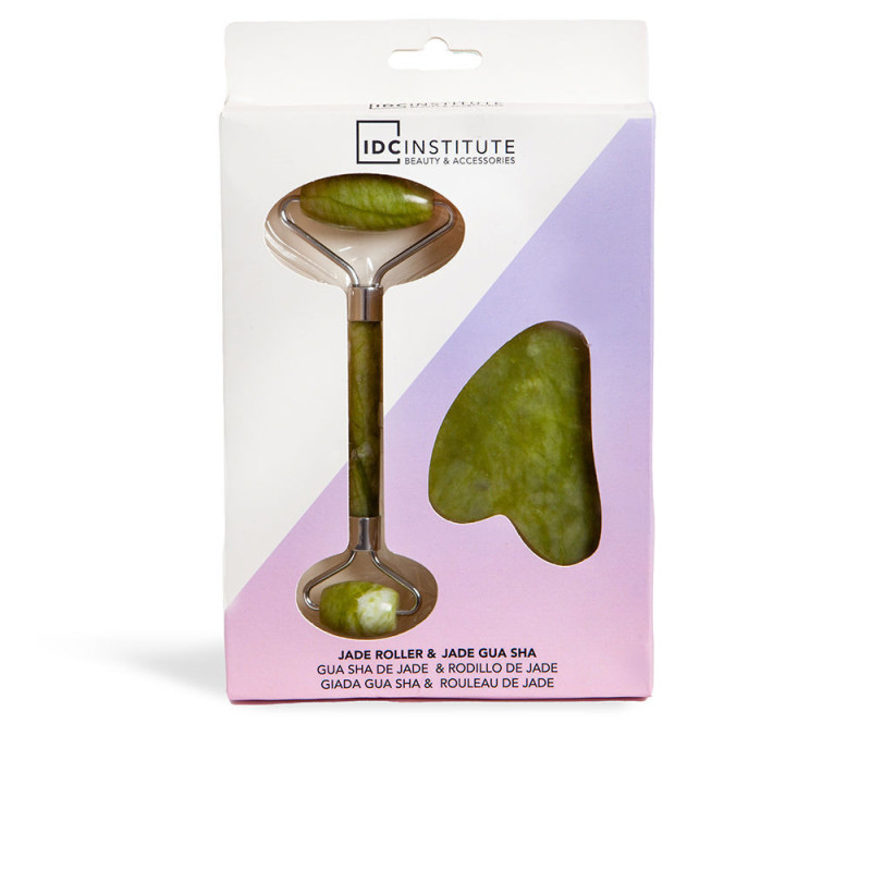 GUA SHA DE JADE & RODILLO DE JADE 2 pz by IDC INSTITUTE for Woman