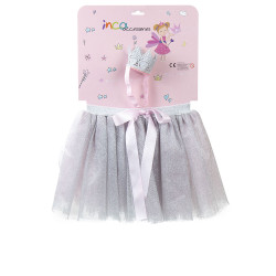 TUTÚ PLATEADO Y CINTA CON CORONA lote 2 pz by INCA for Woman