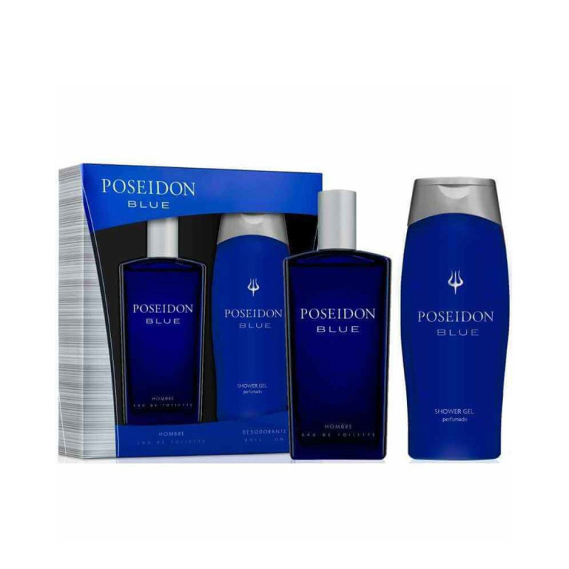 POSEIDON BLUE ESTUCHE 2 pz by POSEIDON for Man
