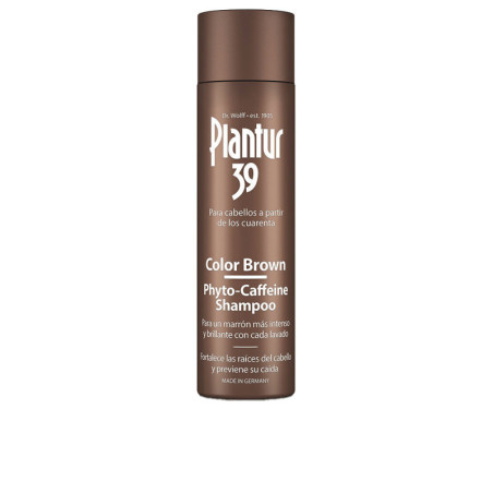 PHYTO-CAFFEINE COLOR BROWN champú anticaída para cabello castaño 250 ml by PLANTUR 39 for Woman