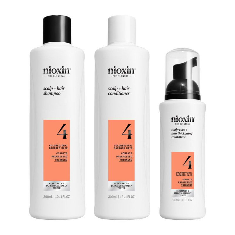 SISTEMA 4 - Kit - Tratamiento para Cabello Teñido con Debilitamiento Avanzado 3 u by NIOXIN for Unisex