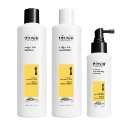 SISTEMA 1 – Kit - Tratamiento para Cabello Natural con Debilitamiento Leve 3 u by NIOXIN for Unisex
