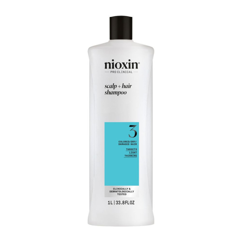 SISTEMA 3 - Champú - Cabello Teñido y Dañado con Debilitamiento Leve 1000 ml by NIOXIN for Unisex