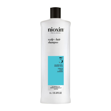 SISTEMA 3 - Champú - Cabello Teñido y Dañado con Debilitamiento Leve 1000 ml by NIOXIN for Unisex