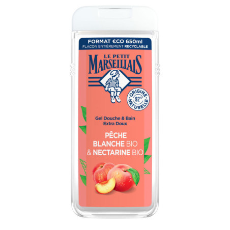 LE PETIT MARSEILLAIS gel baño melocotón y nectarina 650 ml by LE PETIT MARSEILLAIS for Unisex
