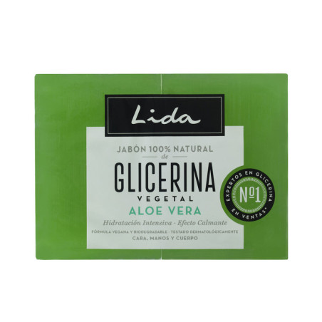 JABÓN 100% NATURAL GLICERINA Y ALOE VERA LOTE 2 x 125 gr by LIDA for Unisex
