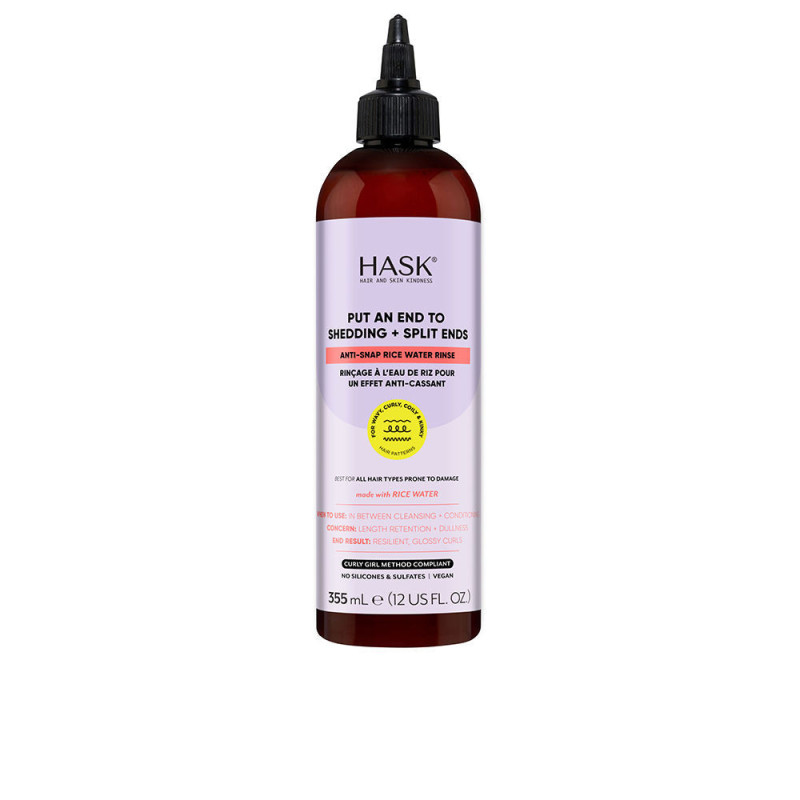 TEXTURE solución anti caída con agua de arroz 355 ml by HASK for Unisex