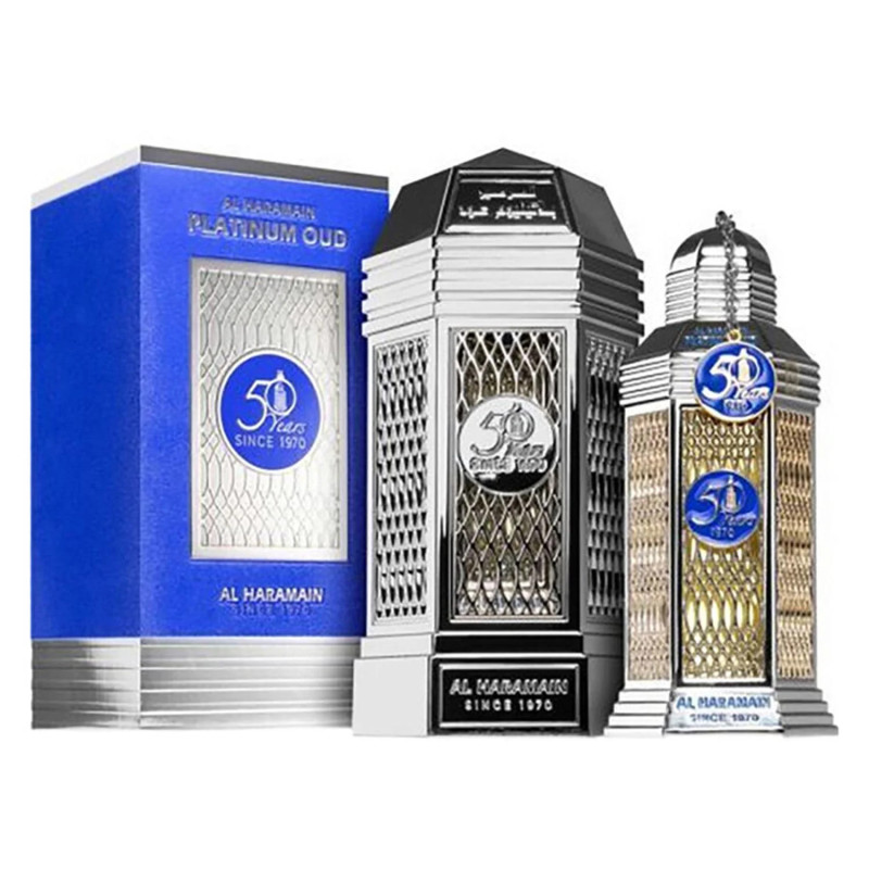 Al Haramain Platinum Oud Eau De Parfum 50 Years 100ml Spray