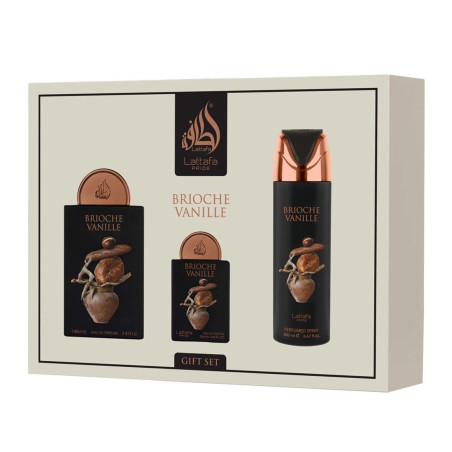 Lattafa Brioche Vanille Eau De Parfum 100ml Spray Corporal Perfumado 200ml Spray Eau De Parfum 20ml