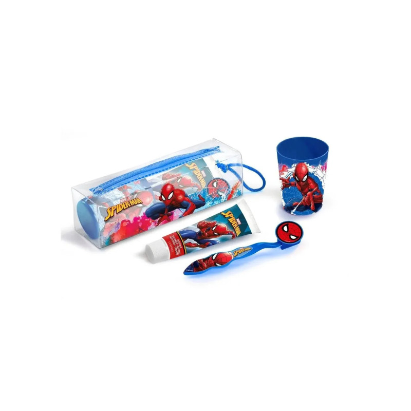 Cartoon Neceser Spiderman Bucal Denttifrico Cepillo Dental Vasito
