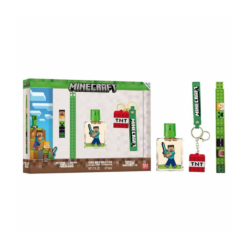 Minecraft Eau De Toilette Spray 50ml Set 3 Pieces