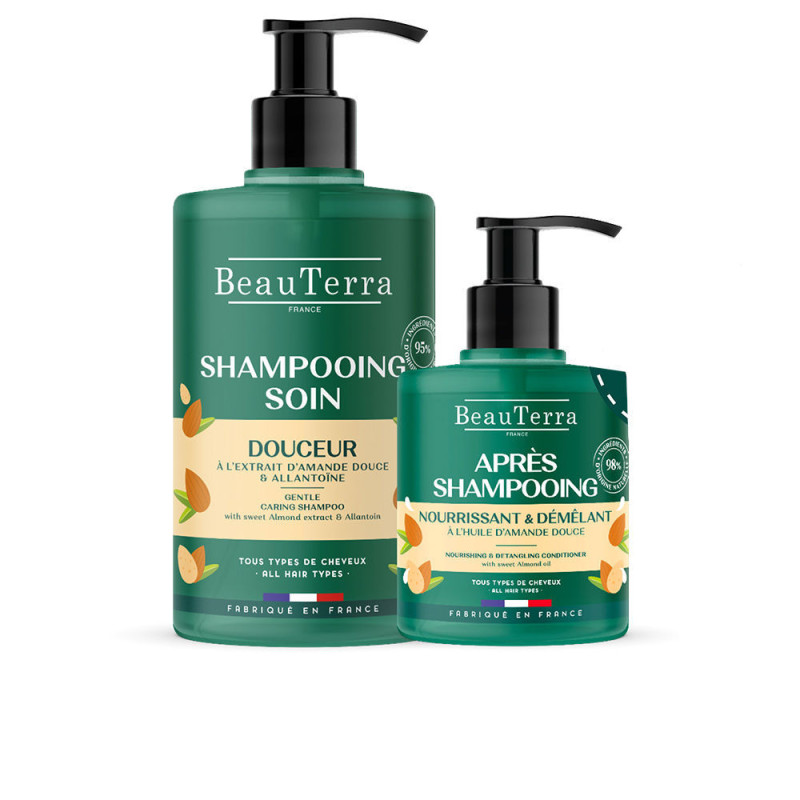 EXTRA-DOUX CHAMPÚ FORTIFICANTE 750 ML + ACONDICIONADOR 500 ML PACK 2 pz by BEAUTERRA for Unisex