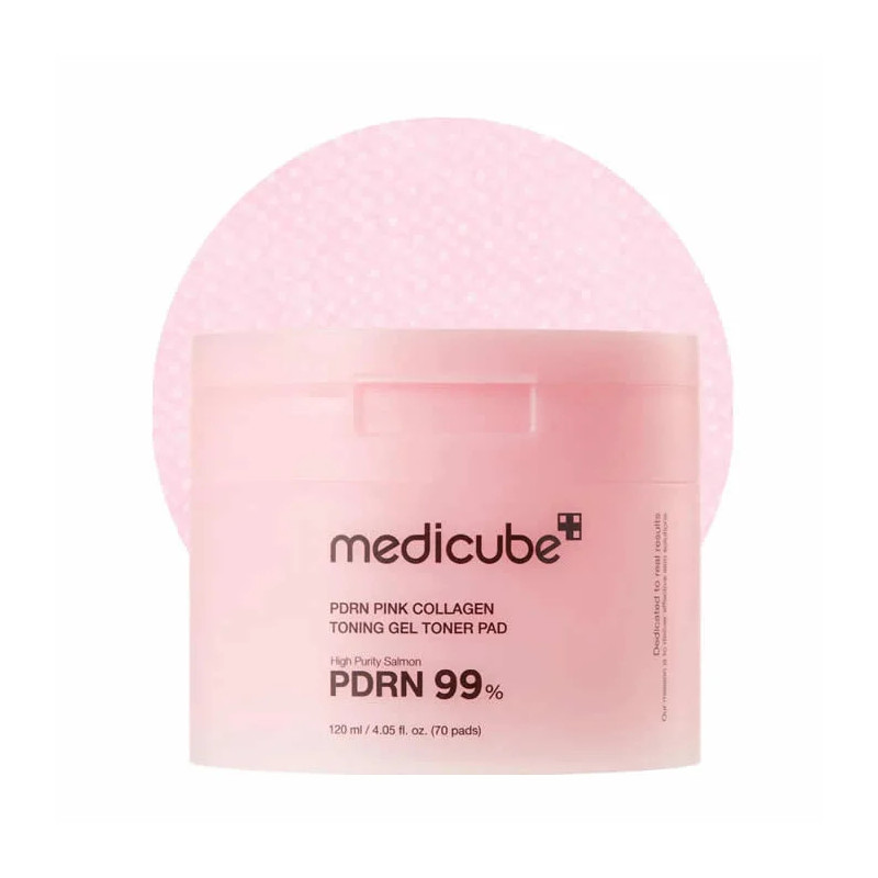Medicube PDRN Pink Collagen Toning Gel Toner 70 Pads