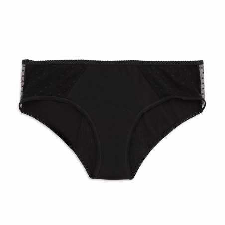 KIWITAS CLASSIC PLUMETI braguitas menstruales negro L 1 u by PLATANOMELON for Woman