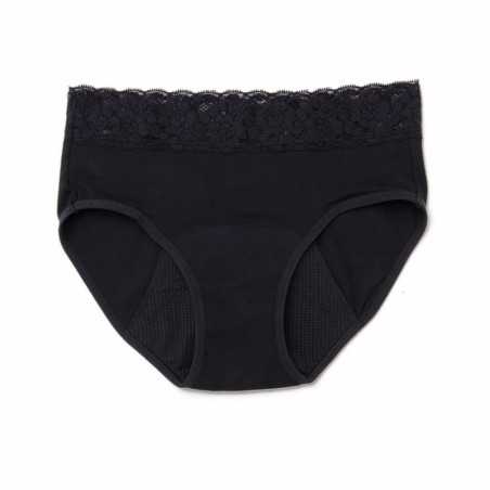 KIWITAS ENCAJE braguitas menstruales negro S 1 u by PLATANOMELON for Woman