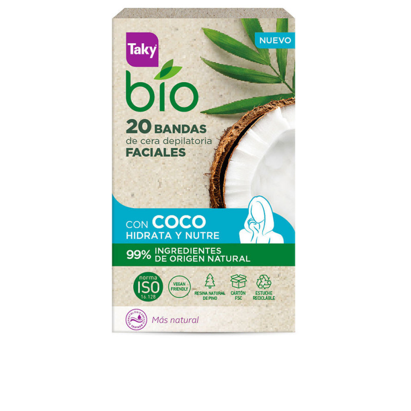 BIO COCO bandas de cera faciales depilatorias 20 uds by TAKY for Woman