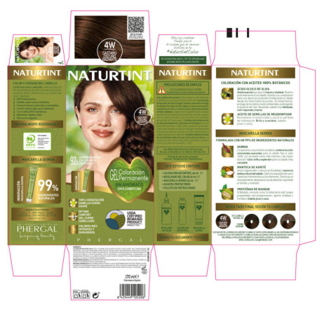 NATURTINT tinte sin amoniaco 4W Castano Oscuro Radiante 170 ml by NATURTINT for Unisex