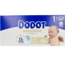 DODOT SENSITIVE RN talla 1 pañales 2-5 kg 84 u by DODOT for Unisex
