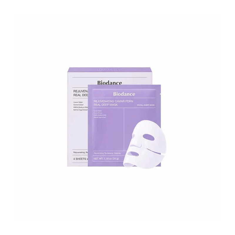 Biodance Rejuvenating Caviar PDRN Facial Sheet Mask 4x34g