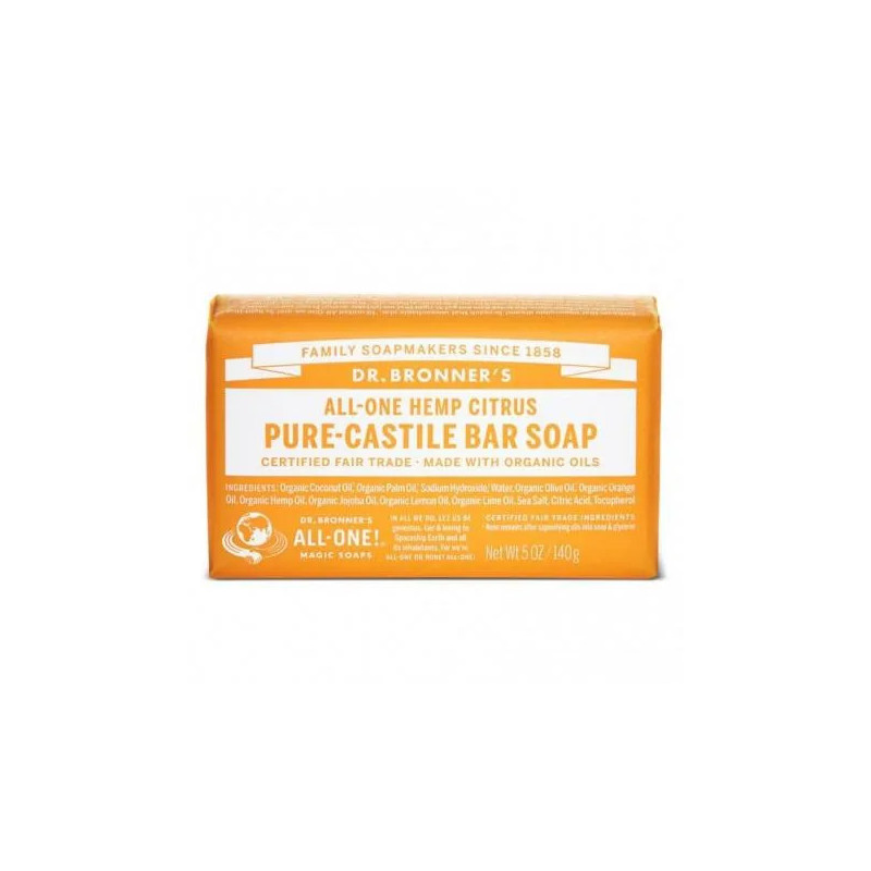 Dr. Bronner's Jábon Pastilla Bio 140 Grs Citricos