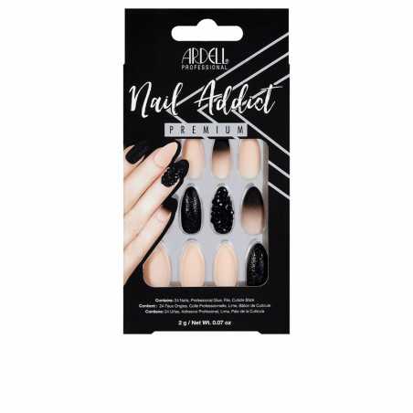 NAIL ADDICT black stud & pink ombre 1 u by ARDELL for Unisex