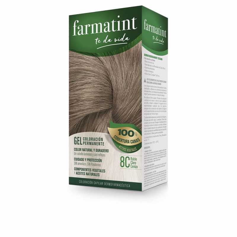 FARMATINT GEL coloracion permanente 8c rubio claro ceniza 5 u by FARMATINT for Unisex